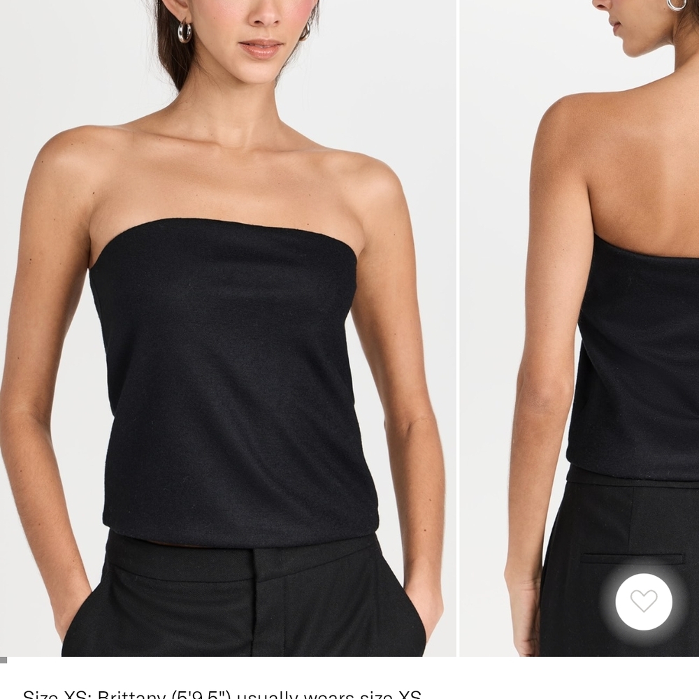 Vince Raw Edge Strapless Top